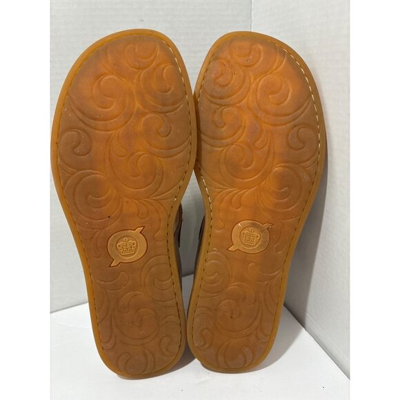 Born Women's Ivey Flat Sandals size 8 Light Gold Panna Cotta Metallic open toes - Picture 5 of 6